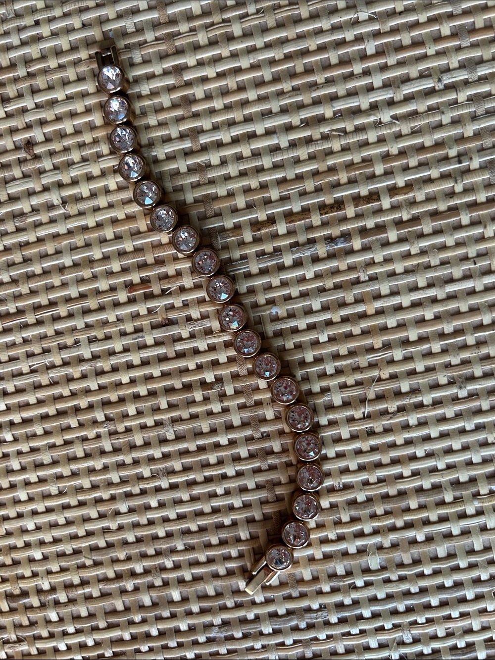 Touchstone Crystal by Swarovski Ice Bracelet Rose Gold Silk